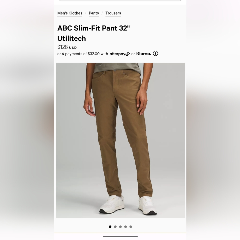 Lululemon ABC slim fit pant utilitech
